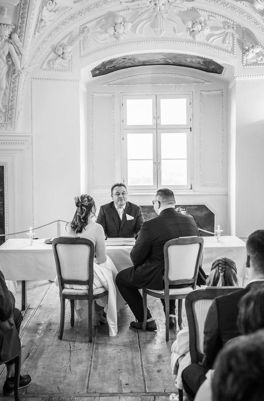 Standesamtliche Trauung Schloss Wörth/Wiesent Hochzeitsfotos Regensburg Fotostudio Büttner